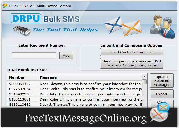 Mobile Text Message Software software