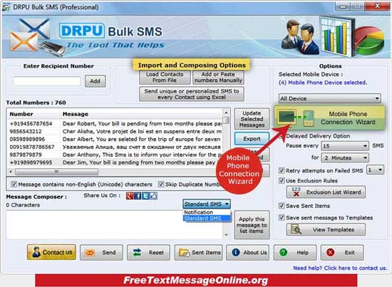 Text Message Online software