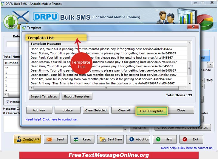 Text Message Software for Android Mobile Phones