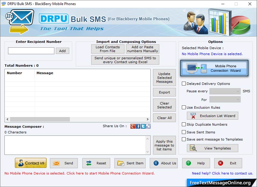 Text Message Software for BlackBerry Mobile Phones