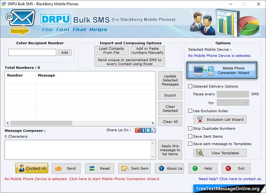 Text Message Software for BlackBerry Mobile Phones