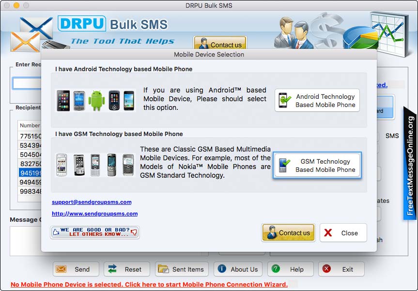 Mac Text Message Software for GSM Mobile Phones