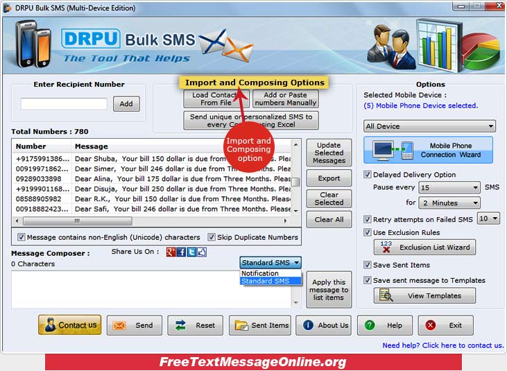Text Message Software for Multi Mobile