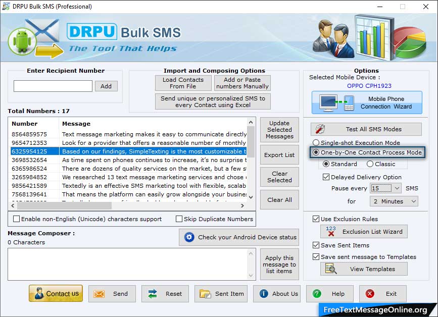 One-by-One contact process