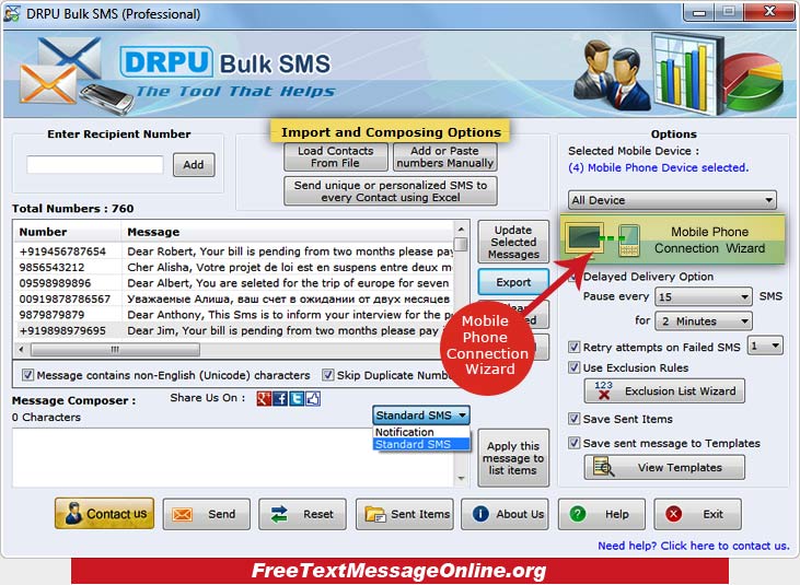 Screenshots of Text Message Software – Professional to learn how to ...