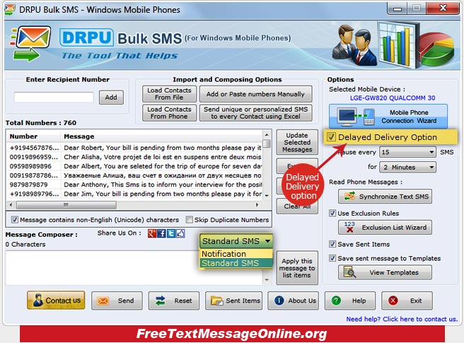 Text Message Software for Windows Mobile Phones